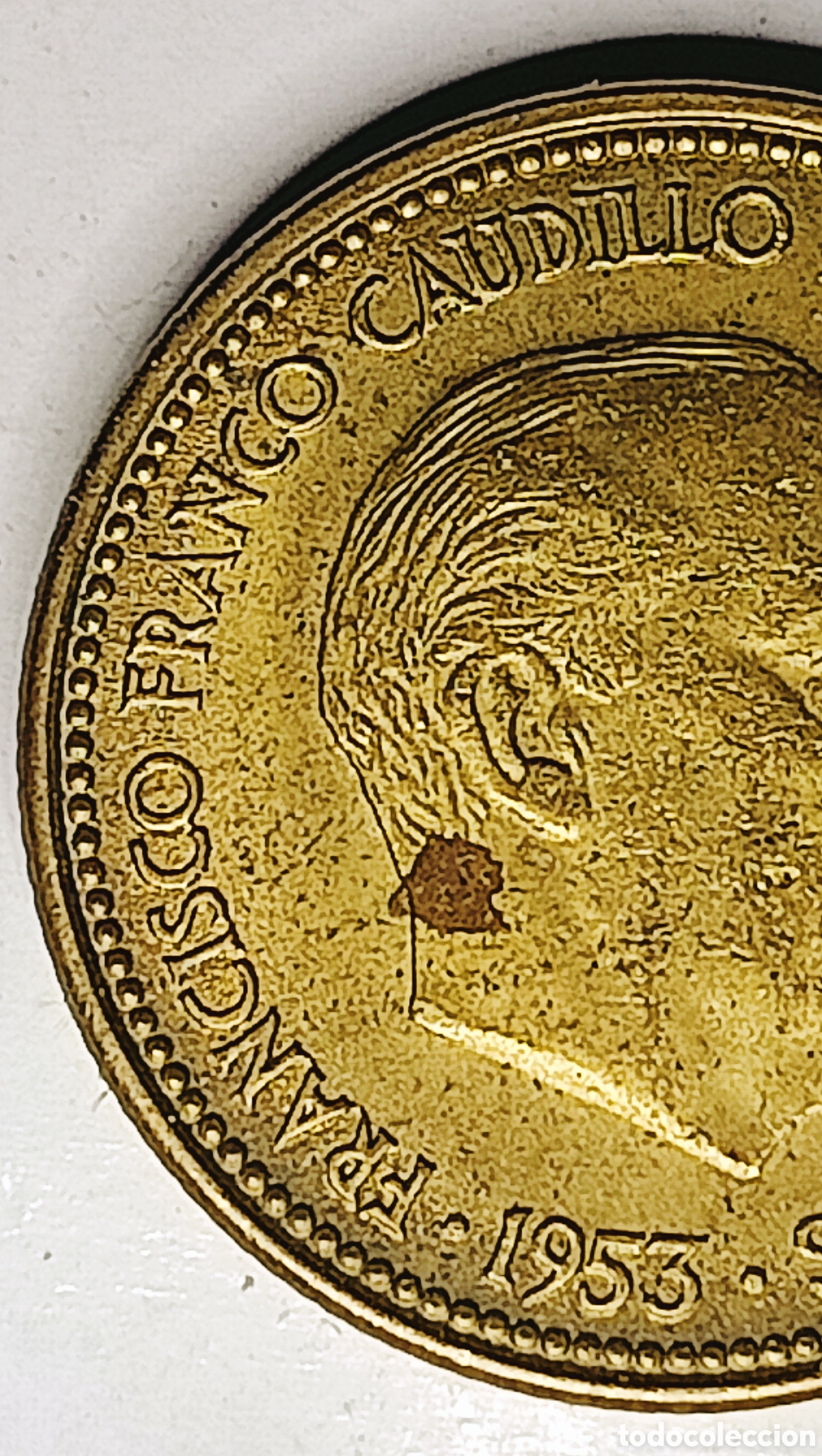 Monedas con errores: Moneda Espa&ntilde;a 2,5pts(1953) Errores - Foto 4