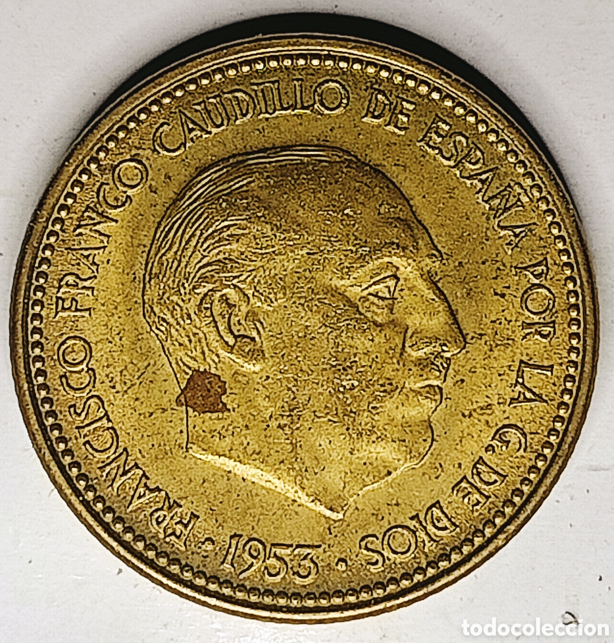 Monedas con errores: Moneda Espa&ntilde;a 2,5pts(1953) Errores