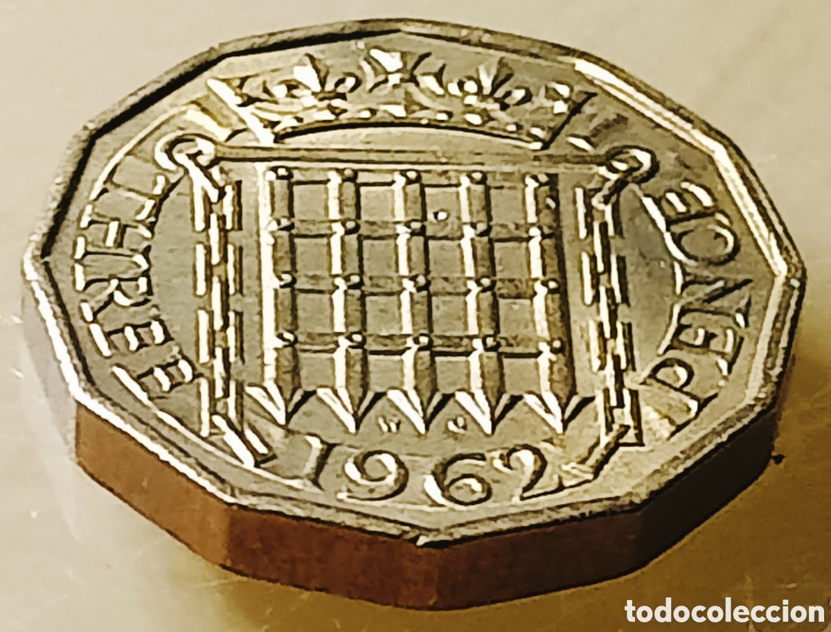 Monedas con errores: Moneda Rei.Unido (1962) error de acu&ntilde;aci&oacute;n - Foto 6