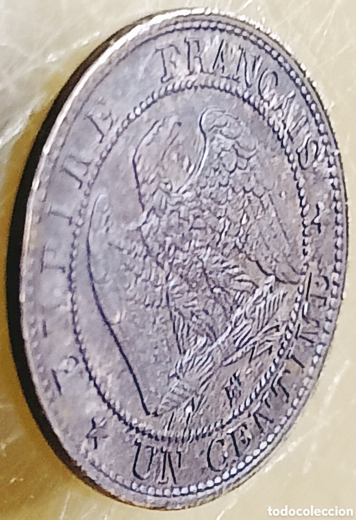 Monedas con errores: Moneda Francia 1c-SC-1953-AM-variante - Foto 2