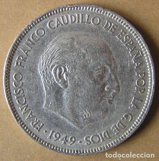 Monedas con errores: 5 PESETAS 1949 - ESTRELLAS ANEP&Iacute;GRAFAS