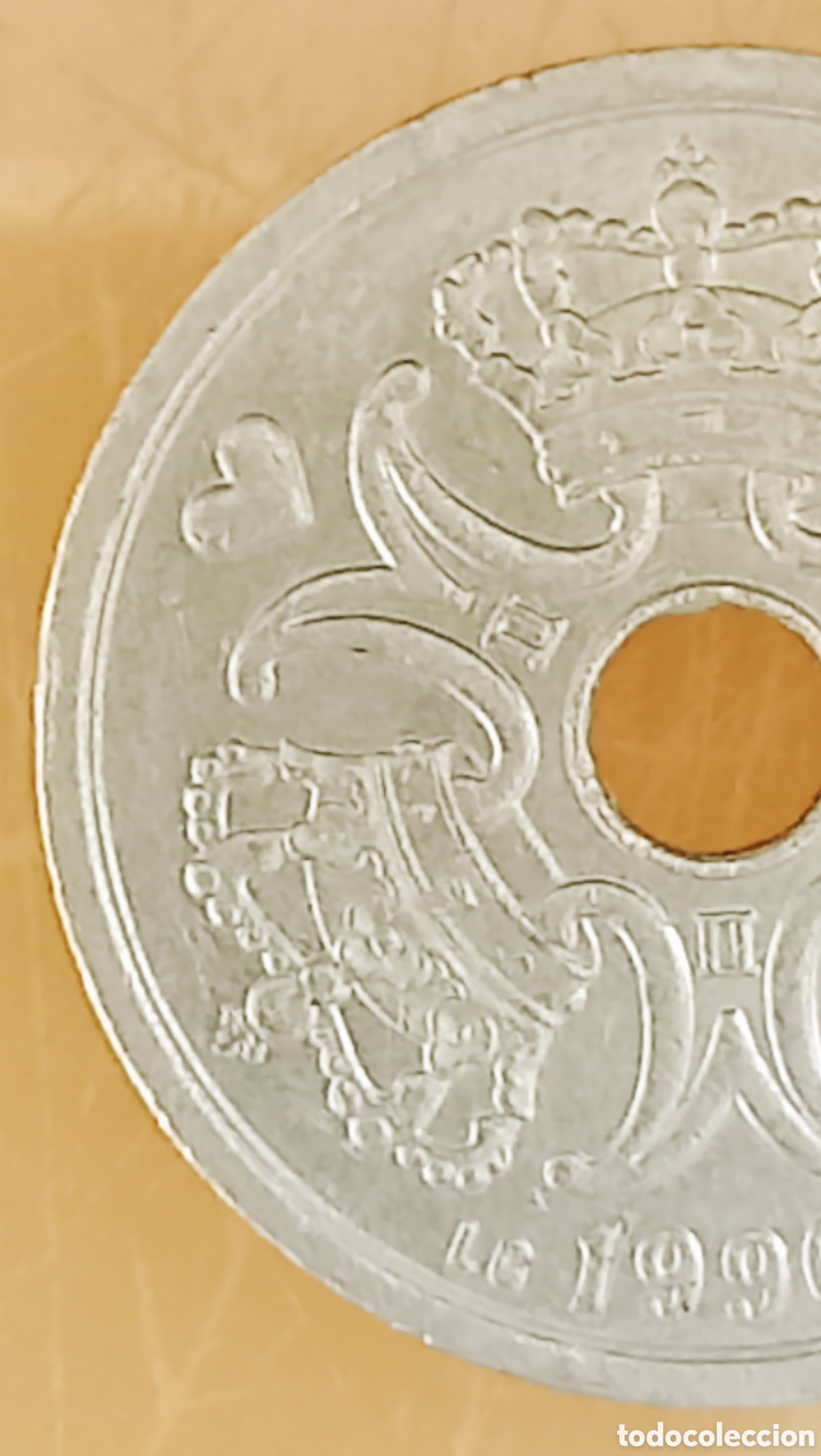 Monedas con errores: Moneda Dinamarca (1996) variedad - Foto 4