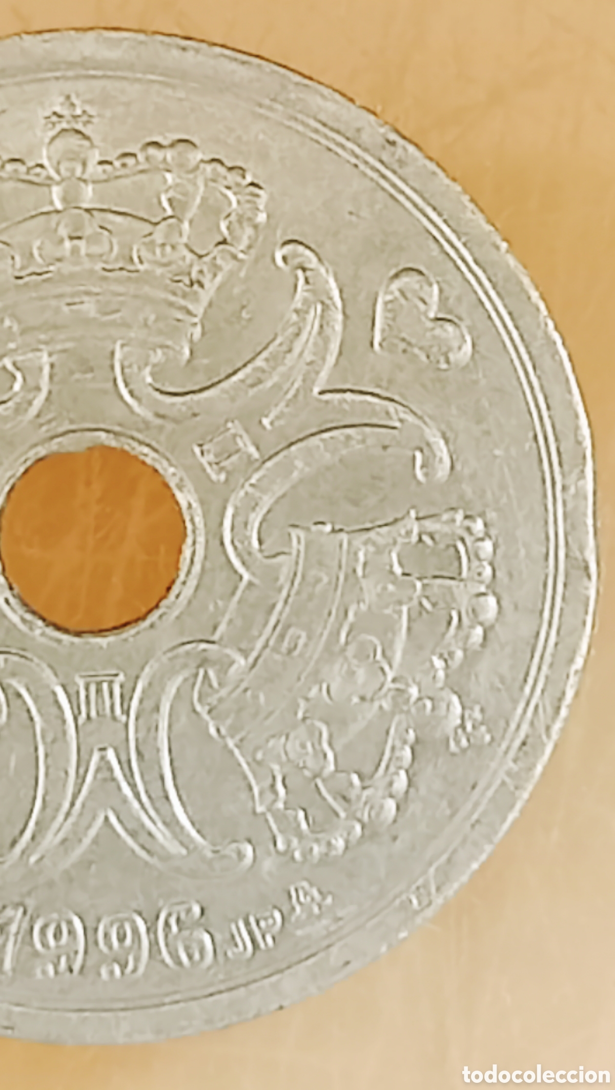 Monedas con errores: Moneda Dinamarca (1996) variedad - Foto 5