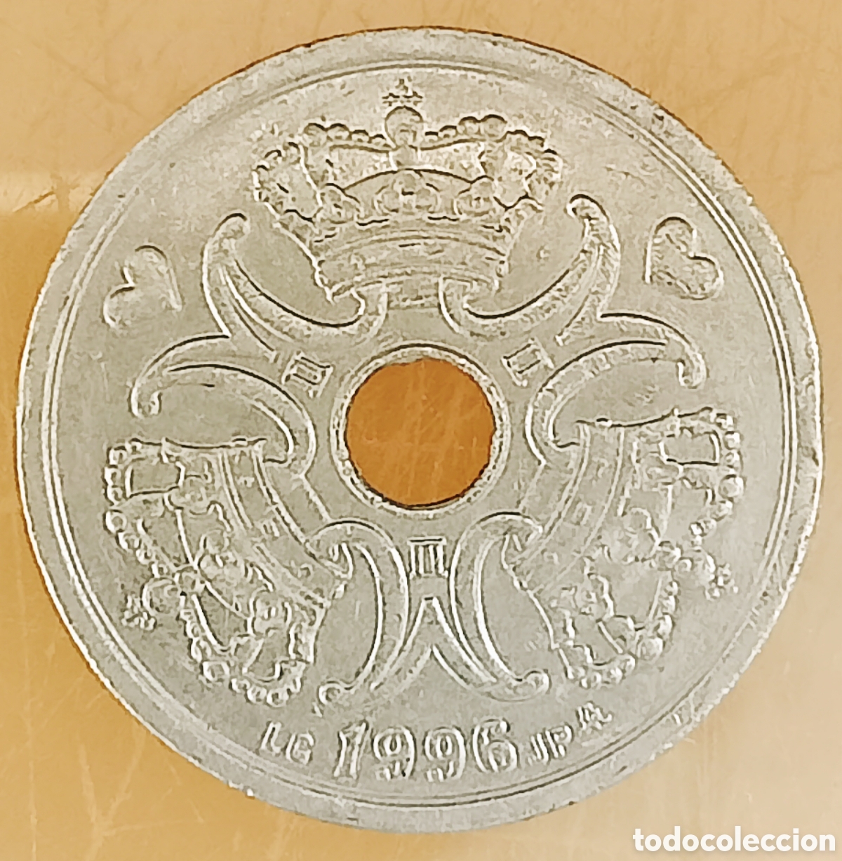 Monedas con errores: Moneda Dinamarca (1996) variedad