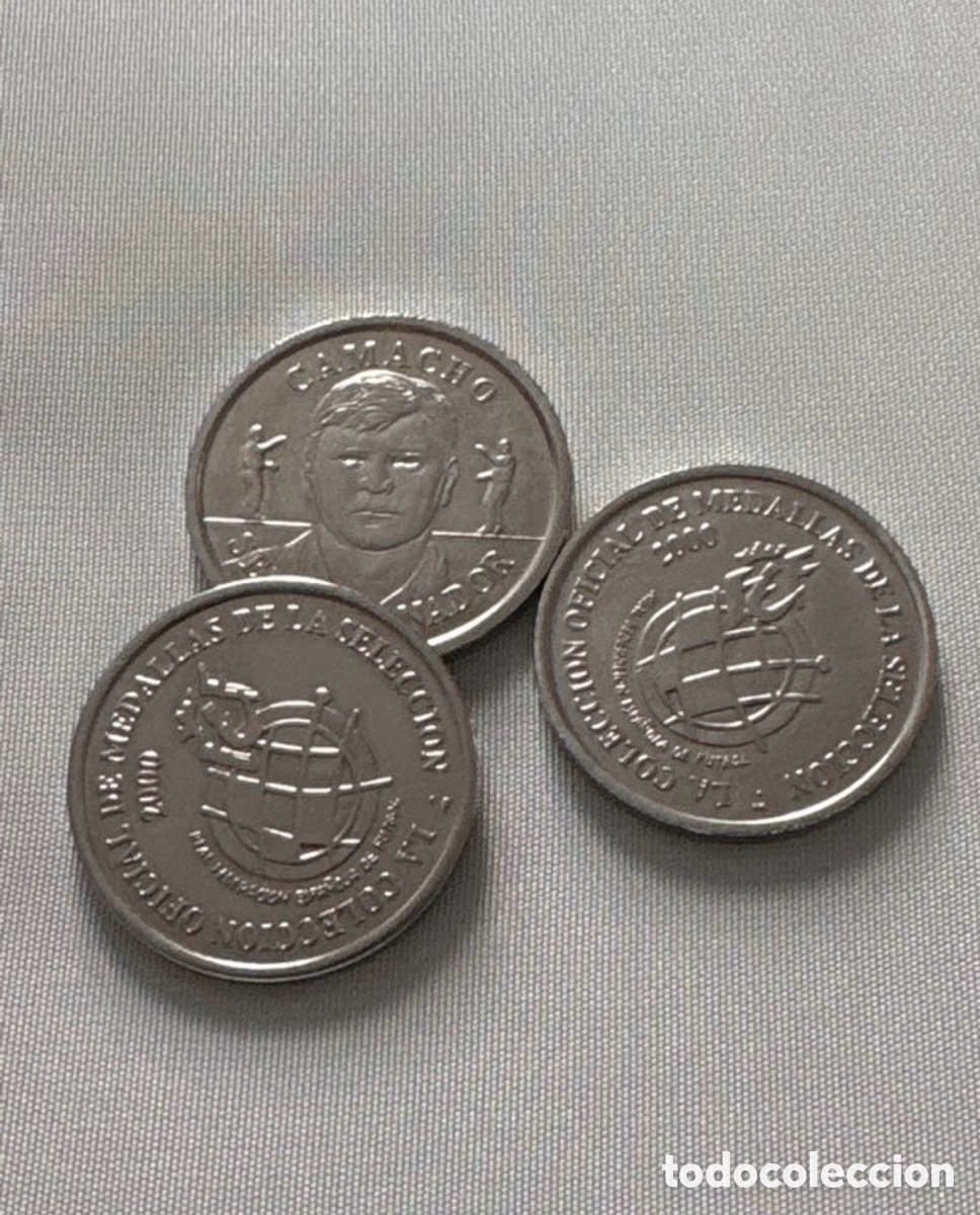 Monedas con errores: Conjunto de 3 monedas conmemorativas de la Selecci&oacute;n Espa&ntilde;ola