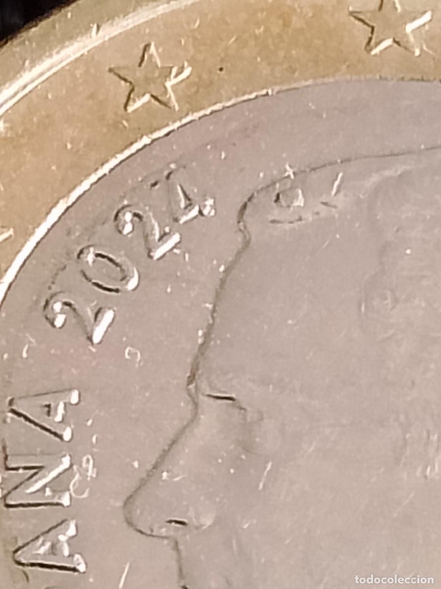 M&uuml;nzen mit Fehlern: Moneda error 1 euro Espa&ntilde;a 2024 exeso de metal