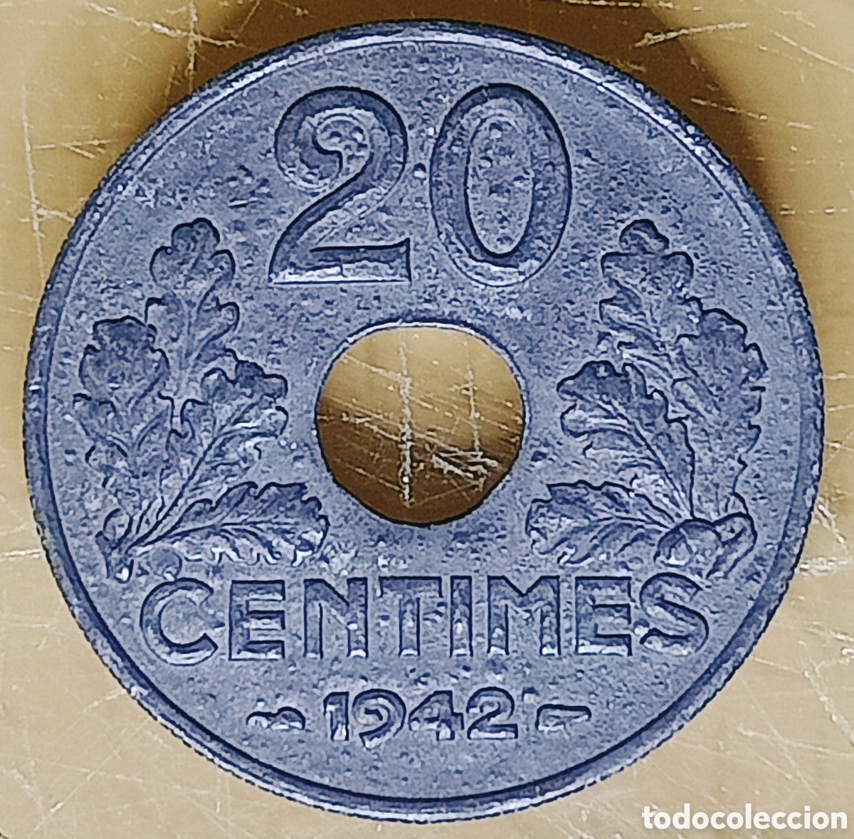 Monedas con errores: Moneda Francia (1942) ERROR(SC) - Foto 2