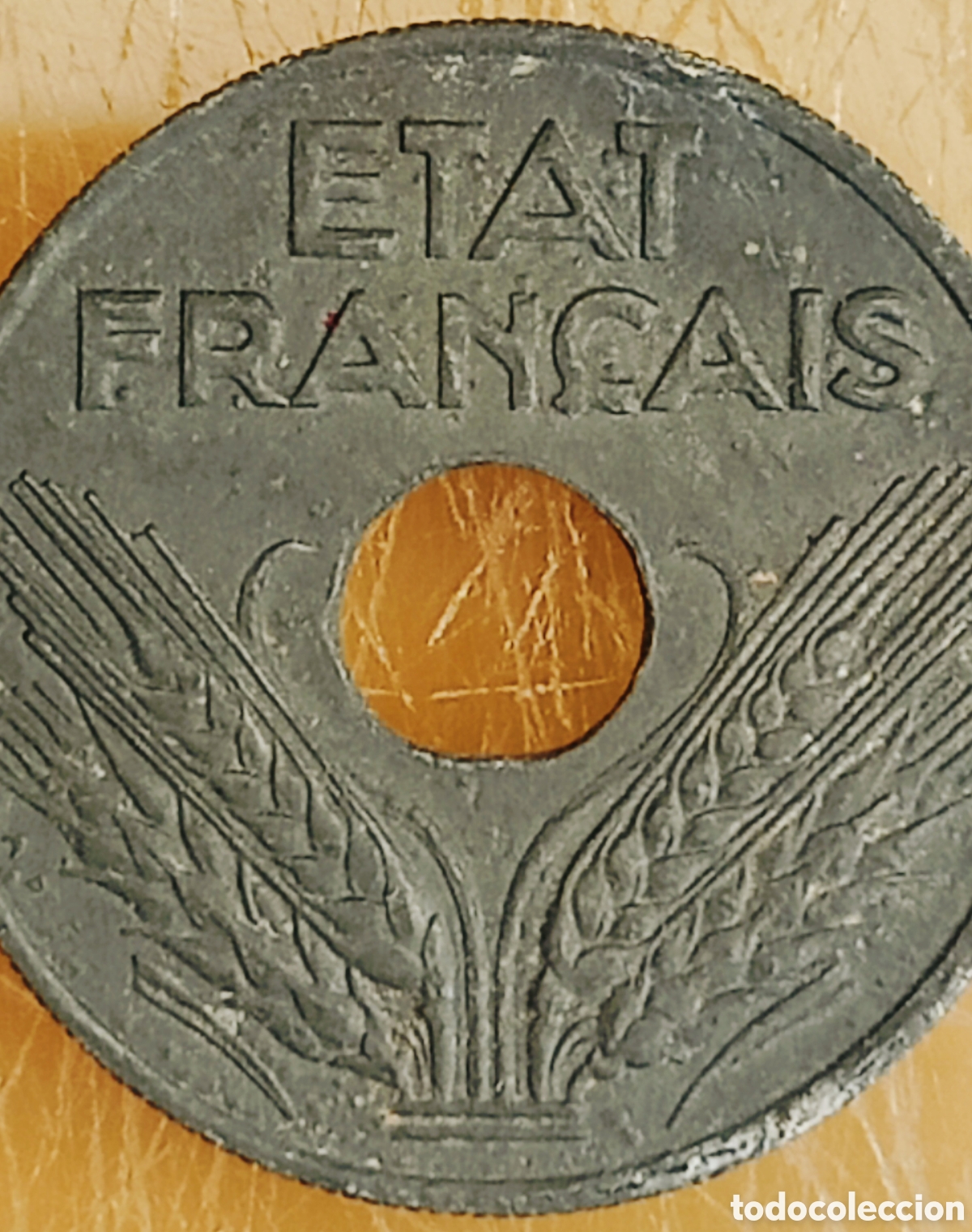 Monedas con errores: Moneda Francia (1942) ERROR(SC) - Foto 3