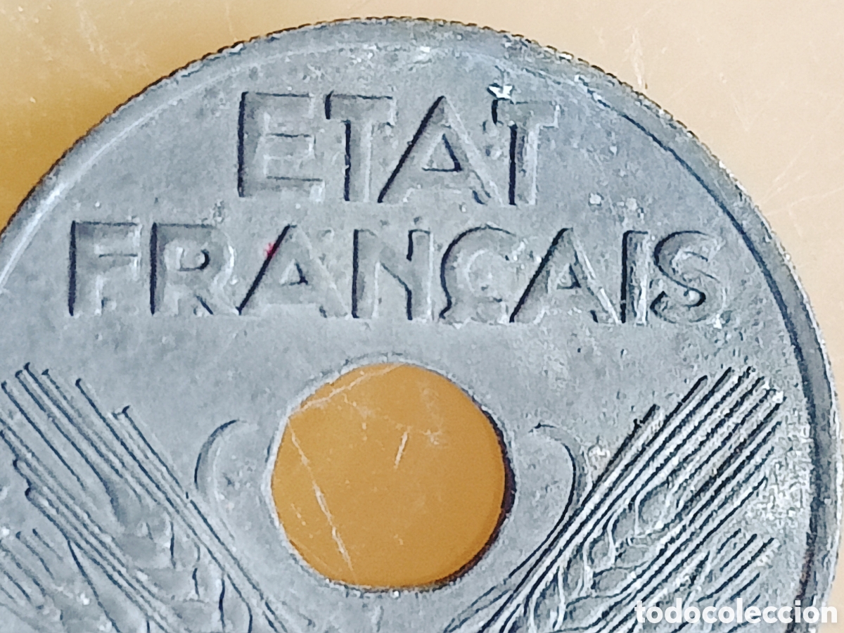 Monedas con errores: Moneda Francia (1942) ERROR(SC) - Foto 15