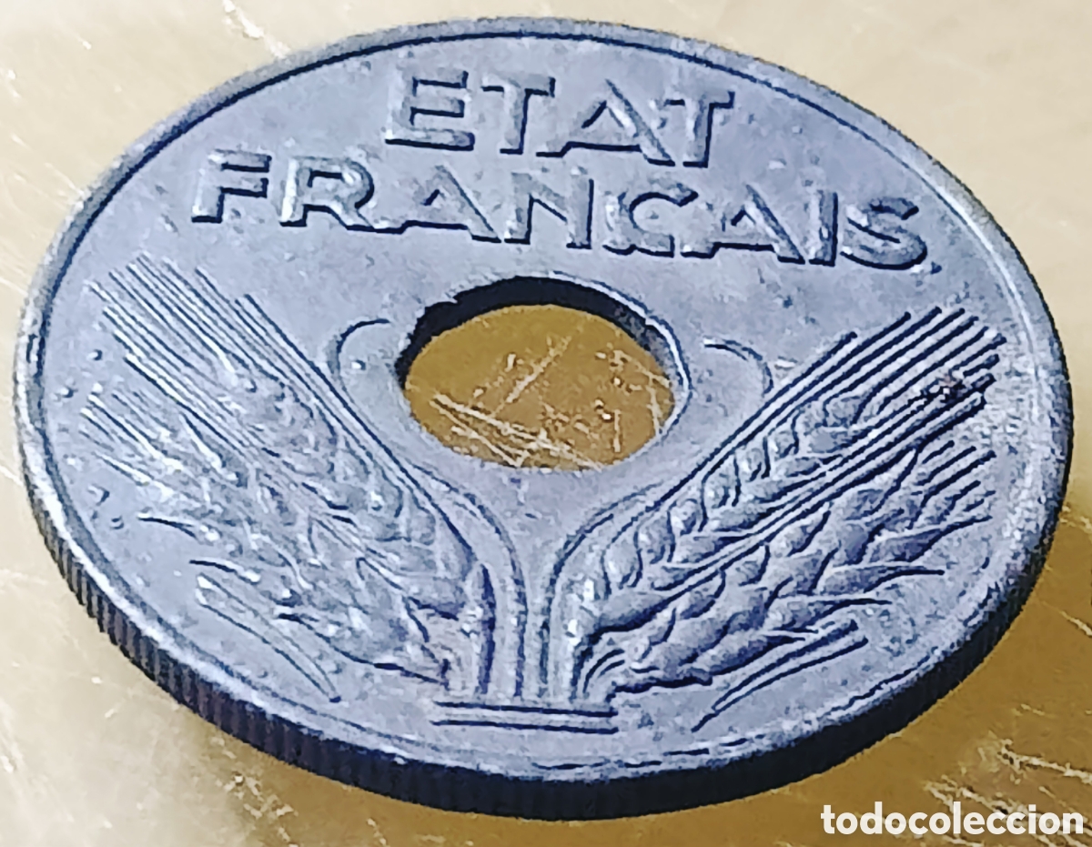 Monedas con errores: Moneda Francia (1942) ERROR(SC) - Foto 25