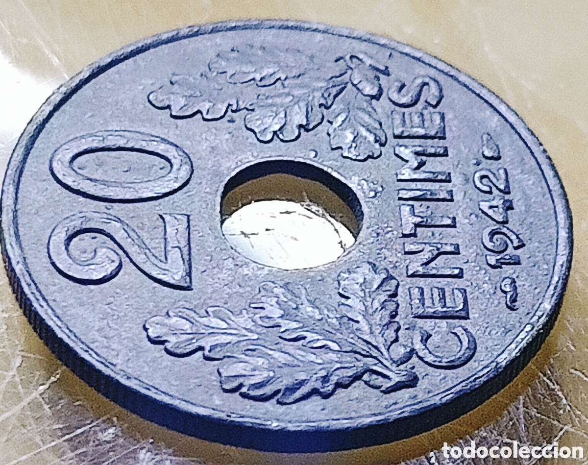 Monedas con errores: Moneda Francia (1942) ERROR(SC) - Foto 27