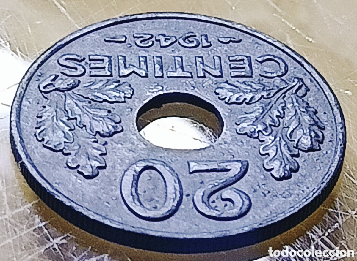 Monedas con errores: Moneda Francia (1942) ERROR(SC) - Foto 28