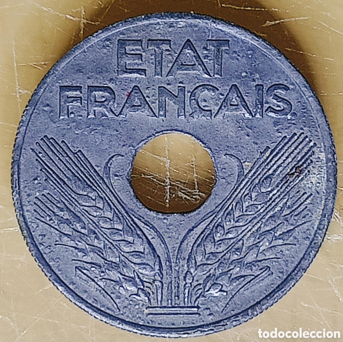Monedas con errores: Moneda Francia (1942) ERROR(SC)