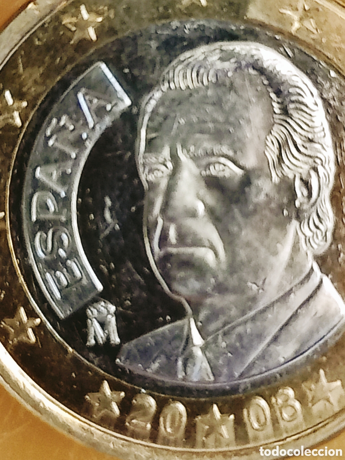 Monedas con errores: Moneda Espa&ntilde;a - 2008- variante - Foto 2