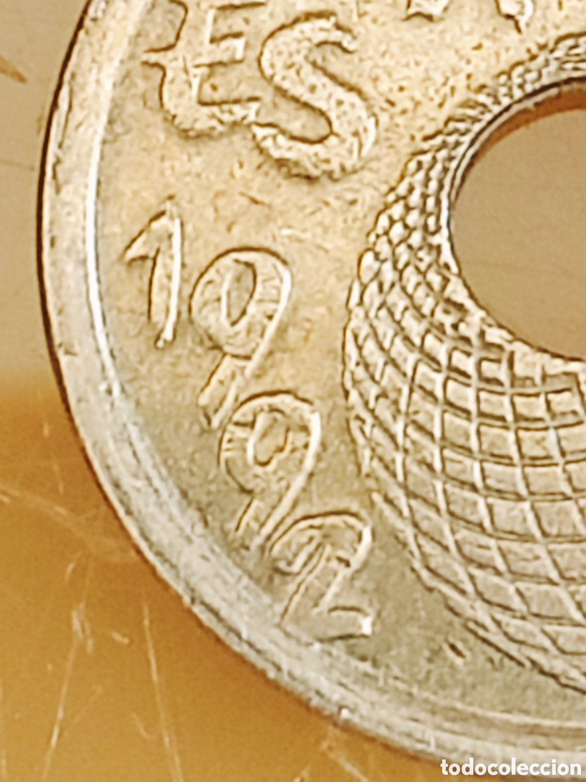Monnaies avec erreurs: Moneda Espa&ntilde;a (1992 Expo) error de acu&ntilde;aci&oacute;n