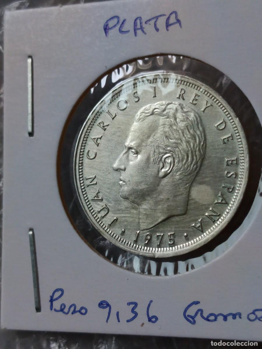 Monedas con errores: 25 pesetas 1975 en plata - Foto 2