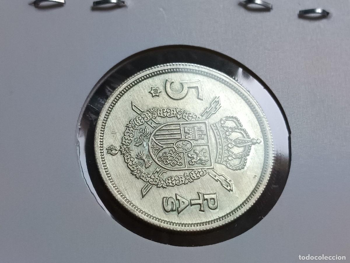 Monedas con errores: 5 pesetas 1975 material plata - Foto 4