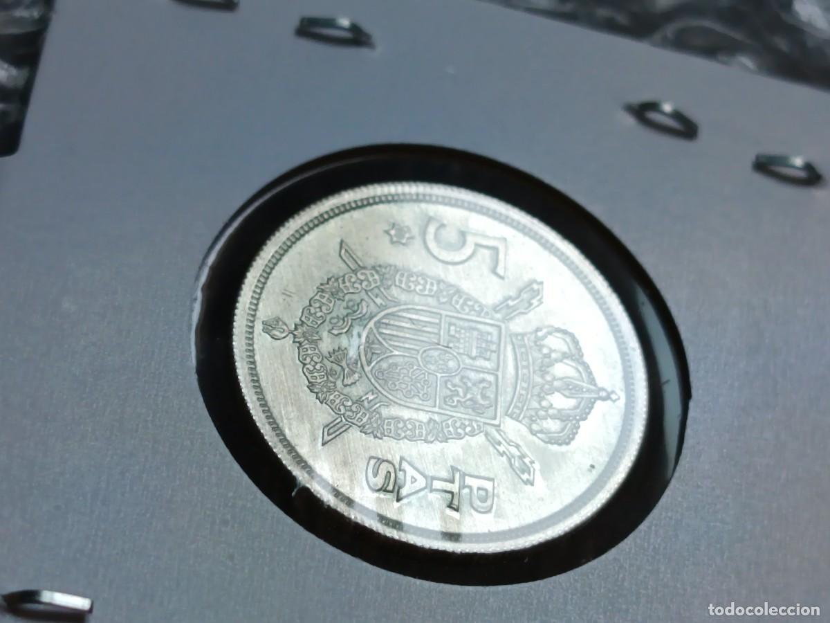 Monedas con errores: 5 pesetas 1975 material plata - Foto 6