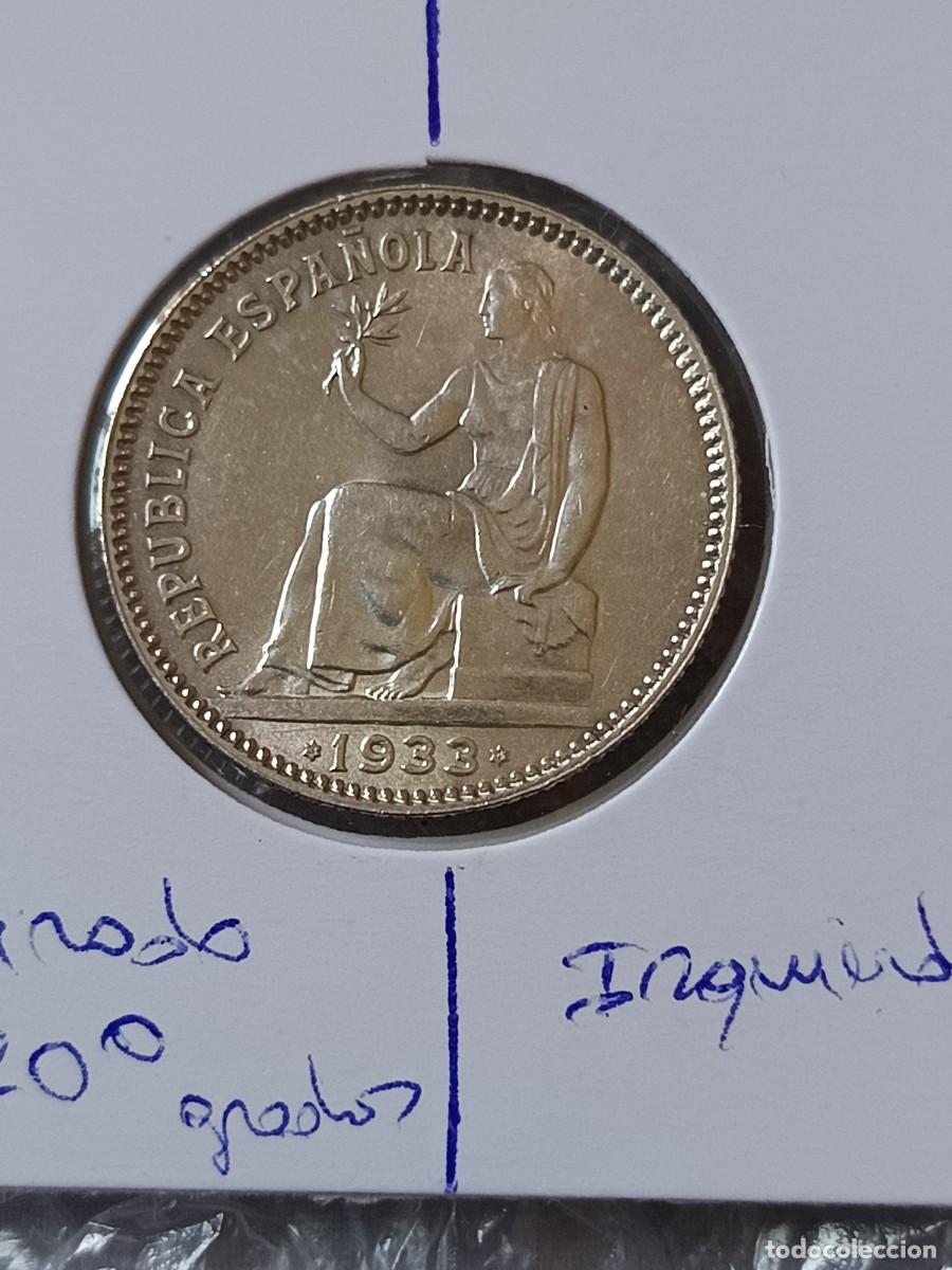 Monedas con errores: 1 peseta 1933 plata giradas a la izquierda - Foto 2