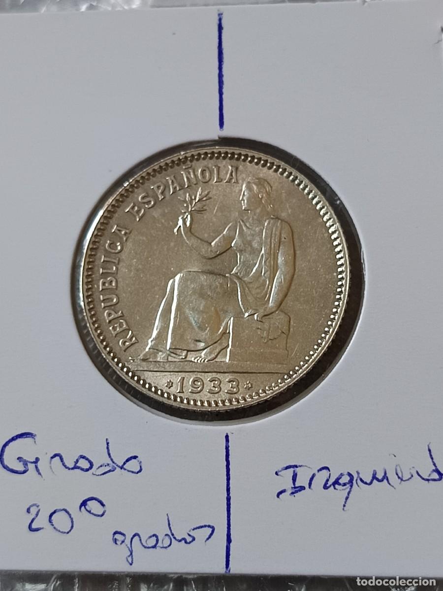 Monedas con errores: 1 peseta 1933 plata giradas a la izquierda - Foto 6