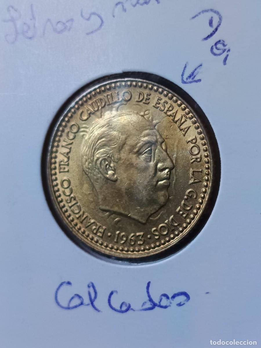 Monedas con errores: 1 peseta 1963*65 calcada m&uacute;ltiples errores sin circular