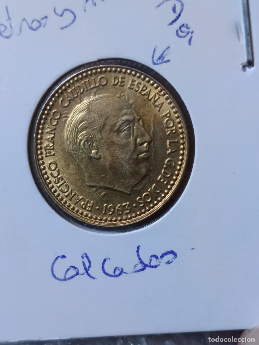 Monedas con errores: 1 peseta 1963*65 calcada m&uacute;ltiples errores sin circular - Foto 5