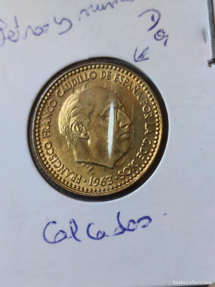 Monedas con errores: 1 peseta 1963*65 calcada m&uacute;ltiples errores sin circular - Foto 6