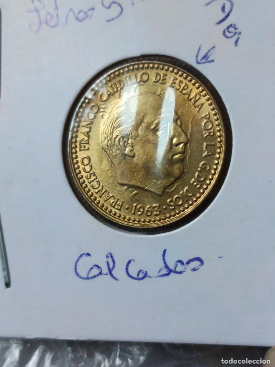 Monedas con errores: 1 peseta 1963*65 calcada m&uacute;ltiples errores sin circular - Foto 7