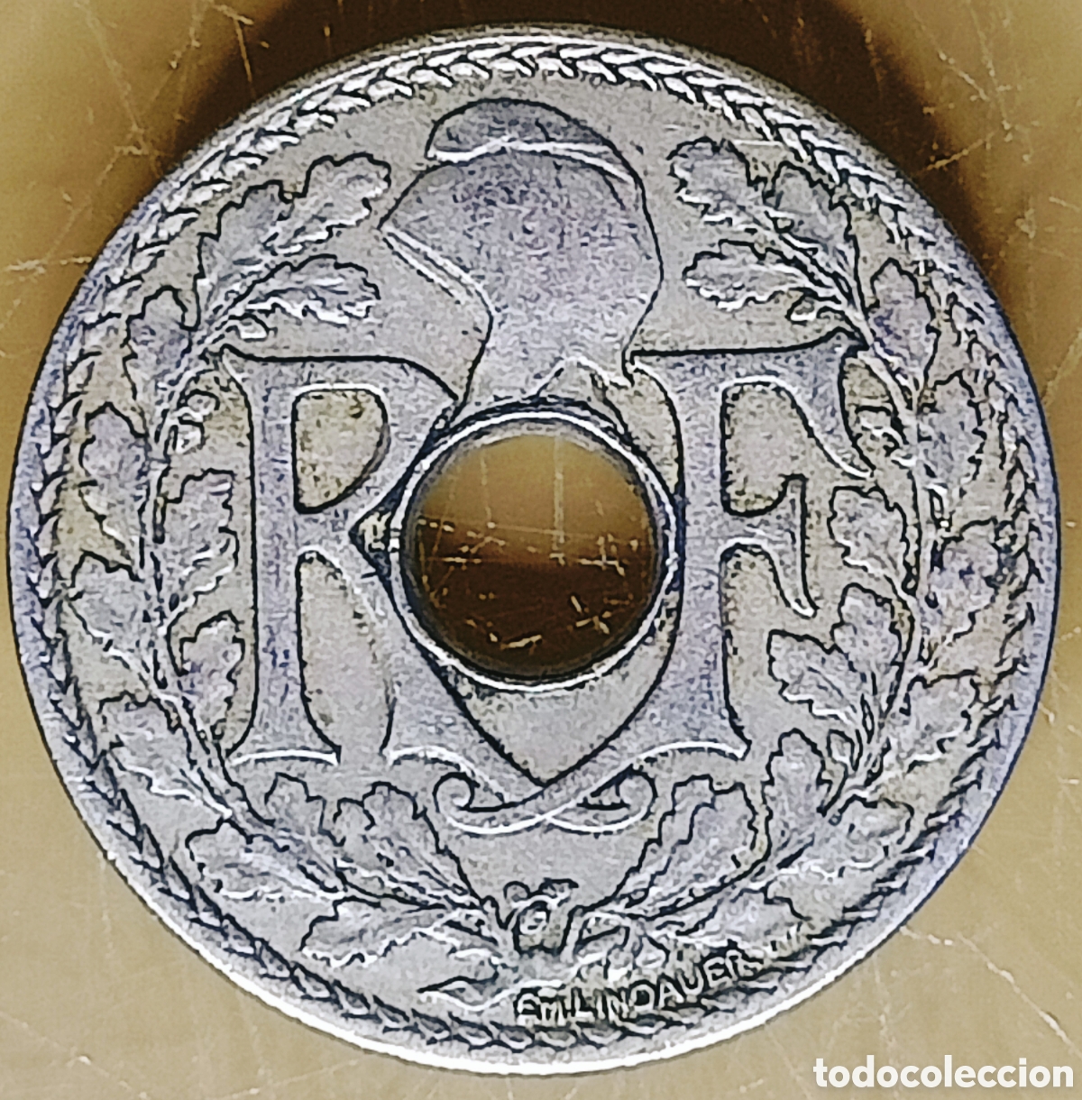 Monedas con errores: Moneda Francia-1928- RARO ERROR - Foto 2