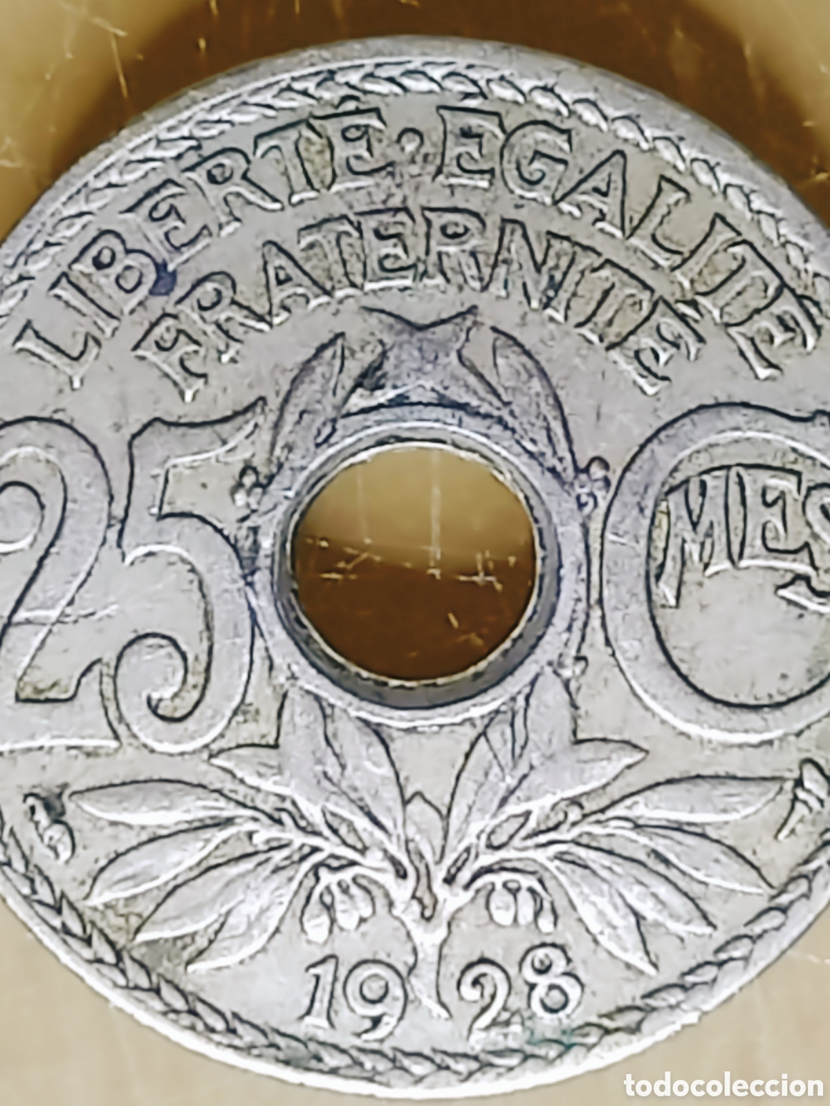 Monedas con errores: Moneda Francia-1928- RARO ERROR - Foto 12