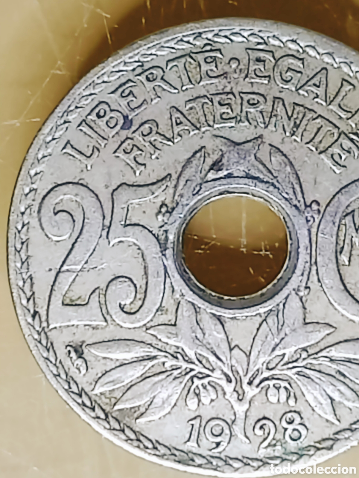 Monedas con errores: Moneda Francia-1928- RARO ERROR - Foto 13