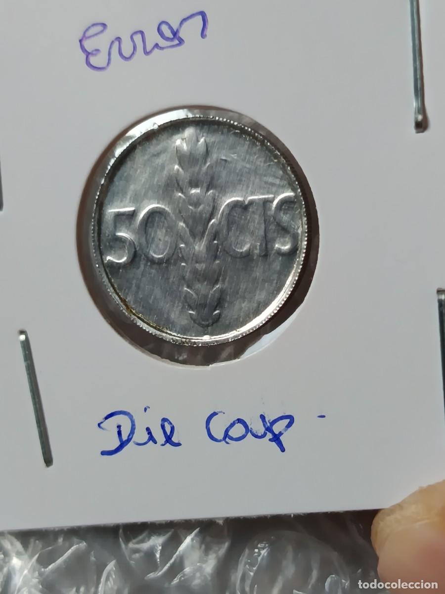 Monedas con errores: 50 c&eacute;ntimos 1975 error die cap - Foto 2