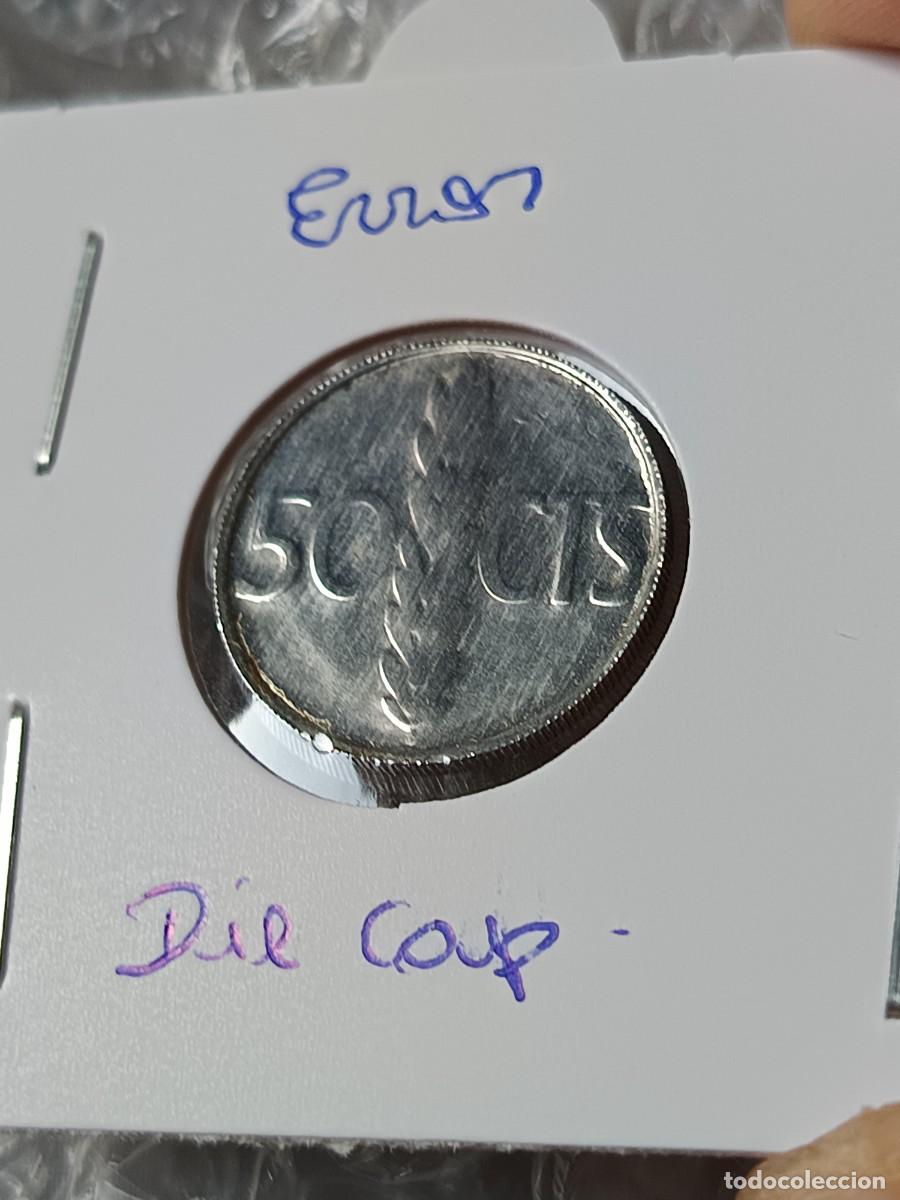 Monedas con errores: 50 c&eacute;ntimos 1975 error die cap - Foto 3