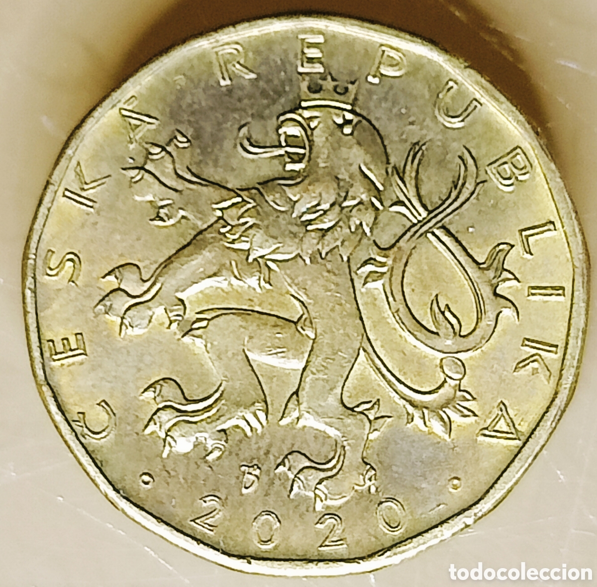 Monedas con errores: Moneda Rep&uacute;blica Checa(2020) Error de Acu&ntilde;aci&oacute;n