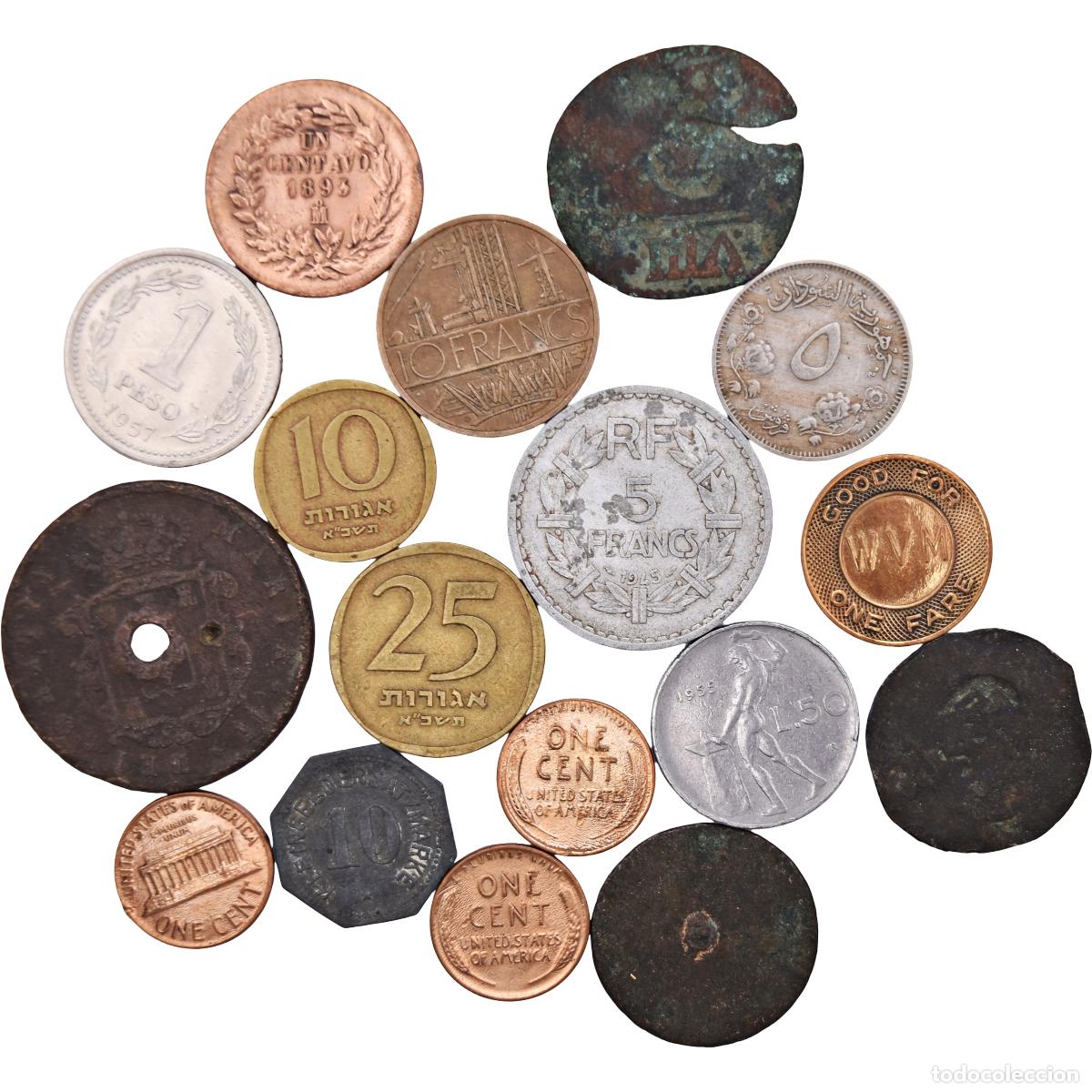Monedas con errores: Monedas antiguas - Conjunto de 17 - Foto 2