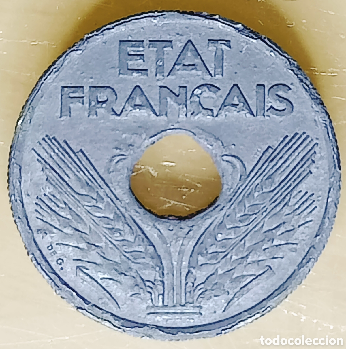 Monedas con errores: Moneda Francia (1942) error m&uacute;ltiple - Foto 2