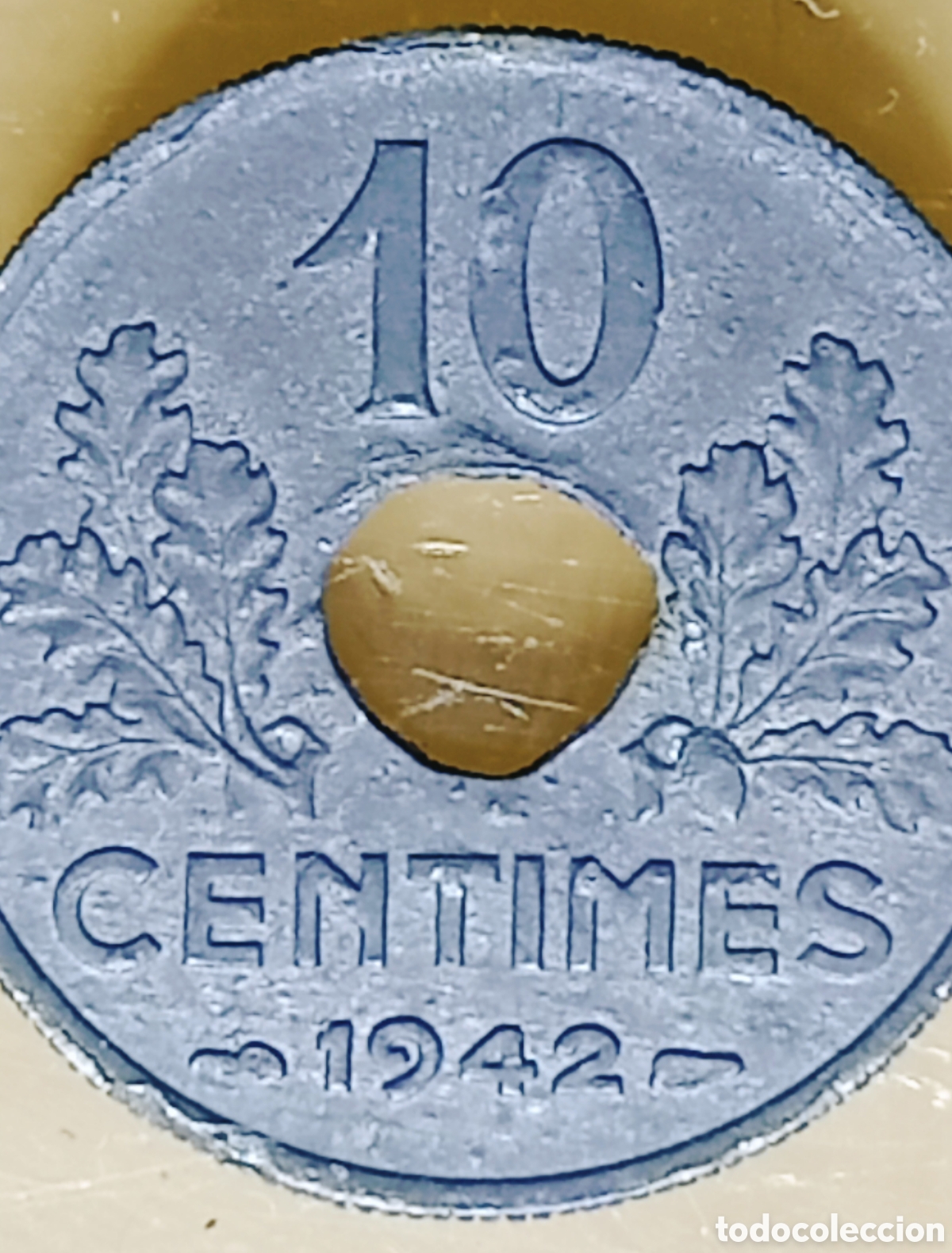 Monedas con errores: Moneda Francia (1942) error m&uacute;ltiple - Foto 3