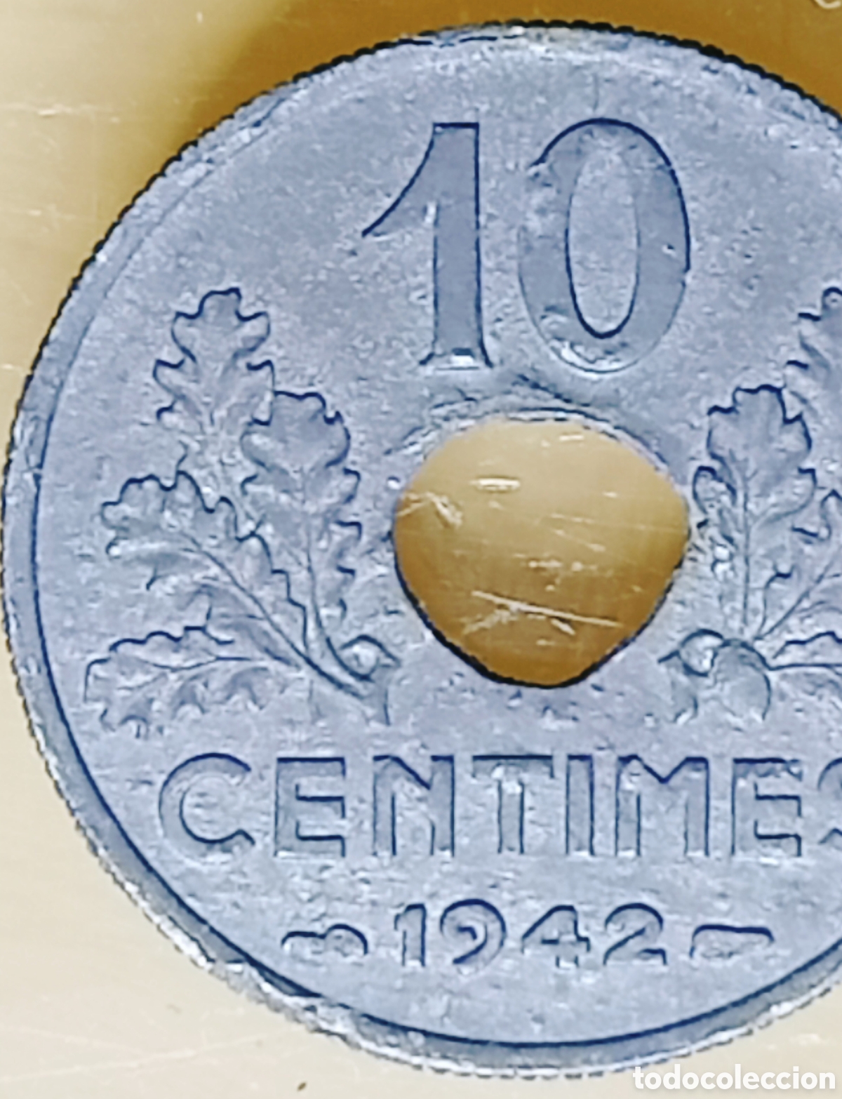 Monedas con errores: Moneda Francia (1942) error m&uacute;ltiple - Foto 4