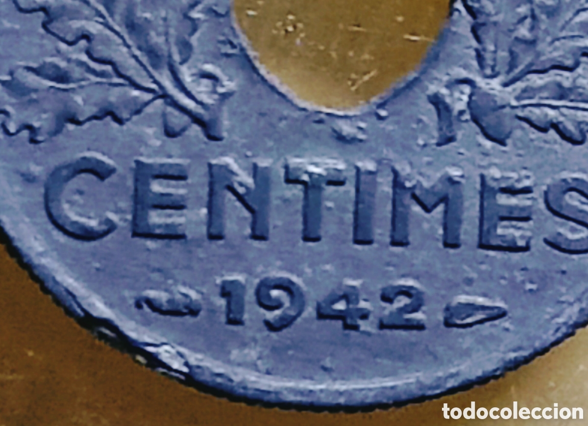 Monedas con errores: Moneda Francia (1942) error m&uacute;ltiple - Foto 12