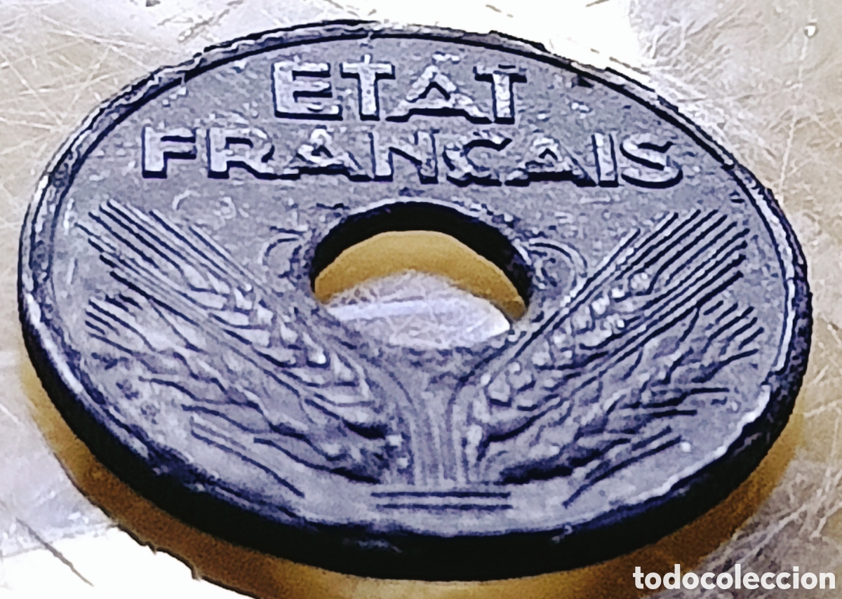 Monedas con errores: Moneda Francia (1942) error m&uacute;ltiple - Foto 30