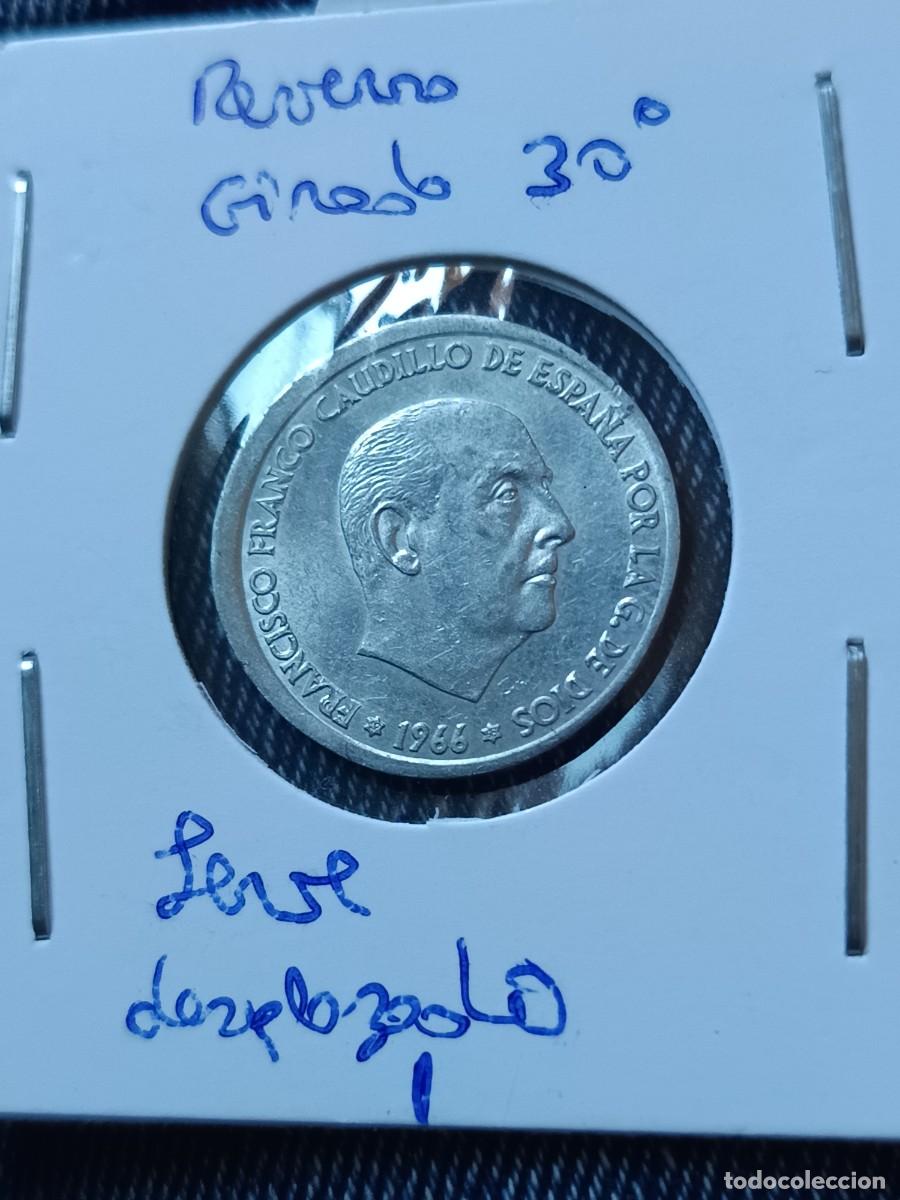 Monedas con errores: Monedas 50 c&eacute;ntimos 1966 doble error girada y desplazada - Foto 1