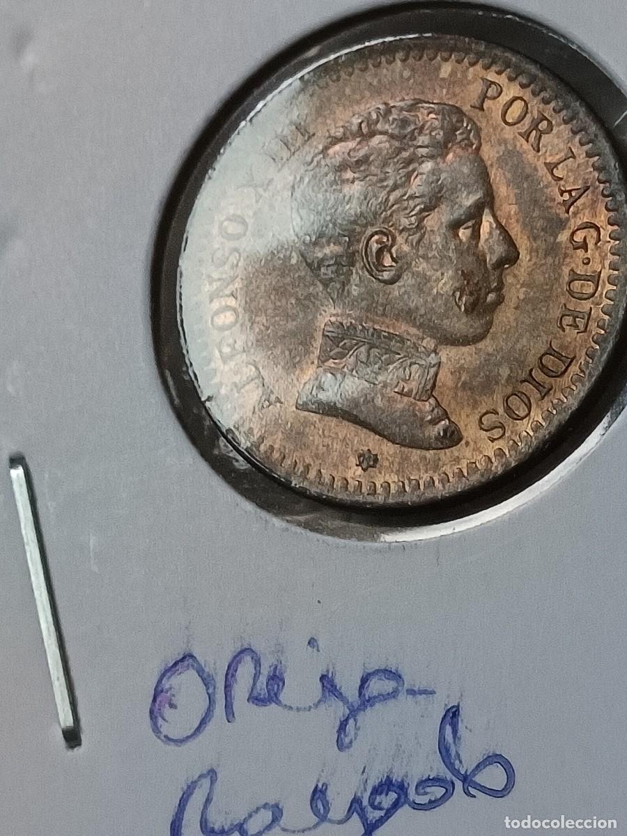 Monedas con errores: 2 c&eacute;ntimos 1904 Alfonso XIII oreja rayada - Foto 2