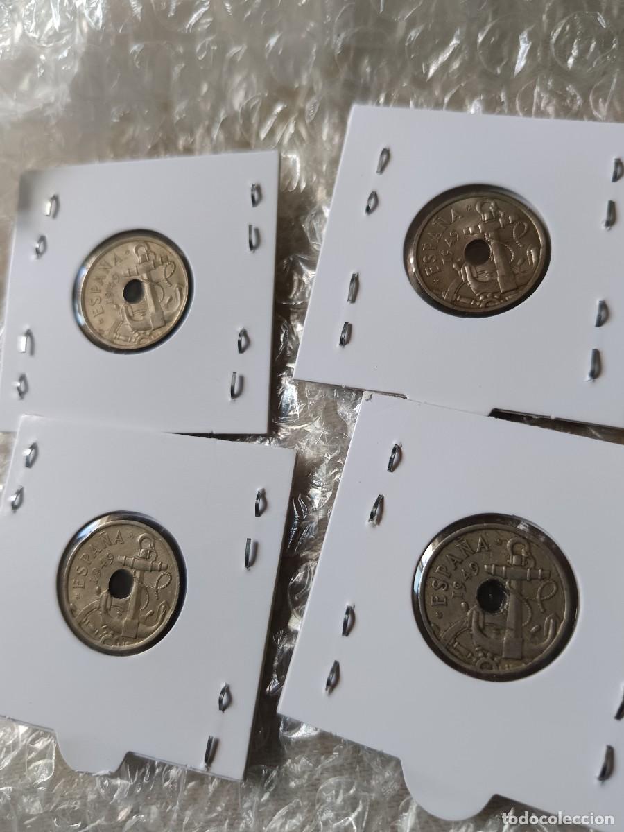 Monedas con errores: Lote de 4 monedas flechas invertidas 50 c&eacute;ntimos 1949 - Foto 2