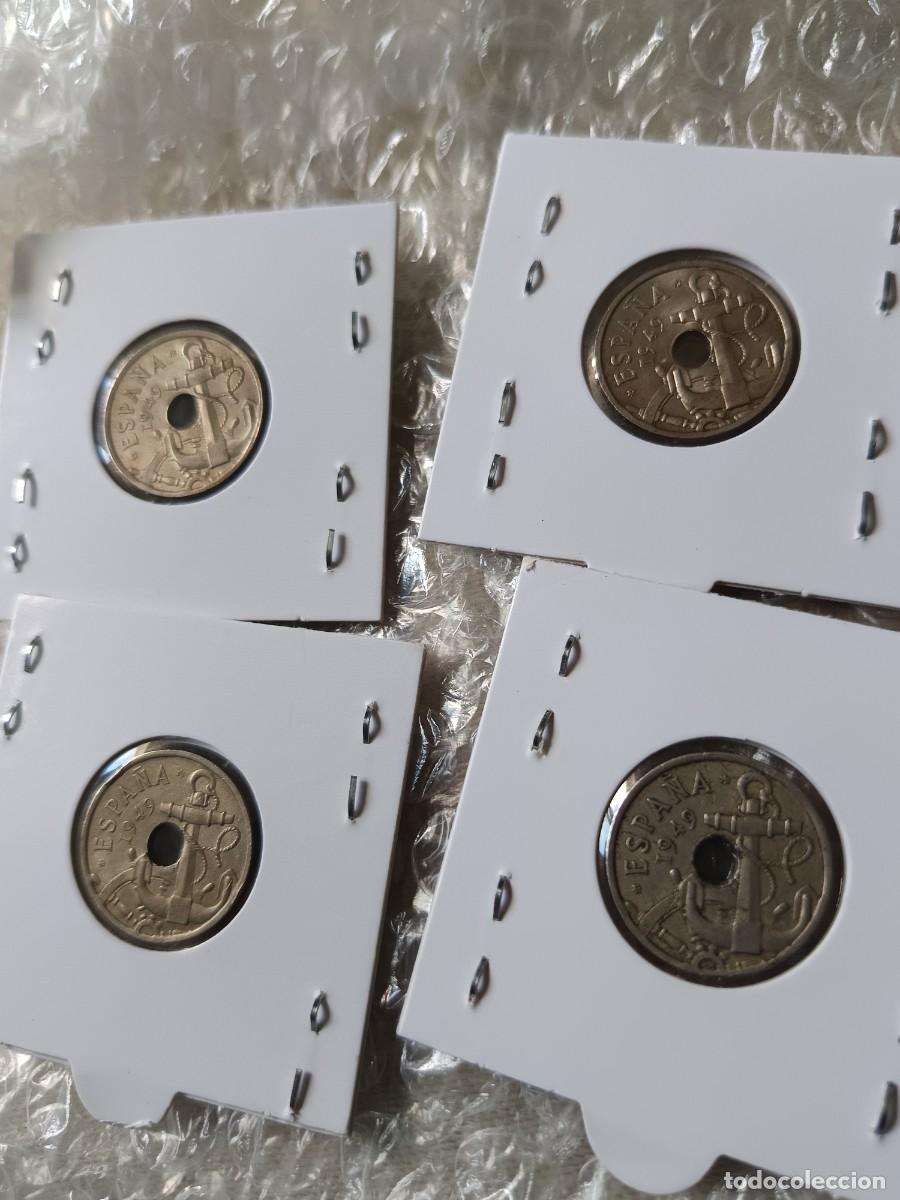 Monedas con errores: Lote de 4 monedas flechas invertidas 50 c&eacute;ntimos 1949 - Foto 3