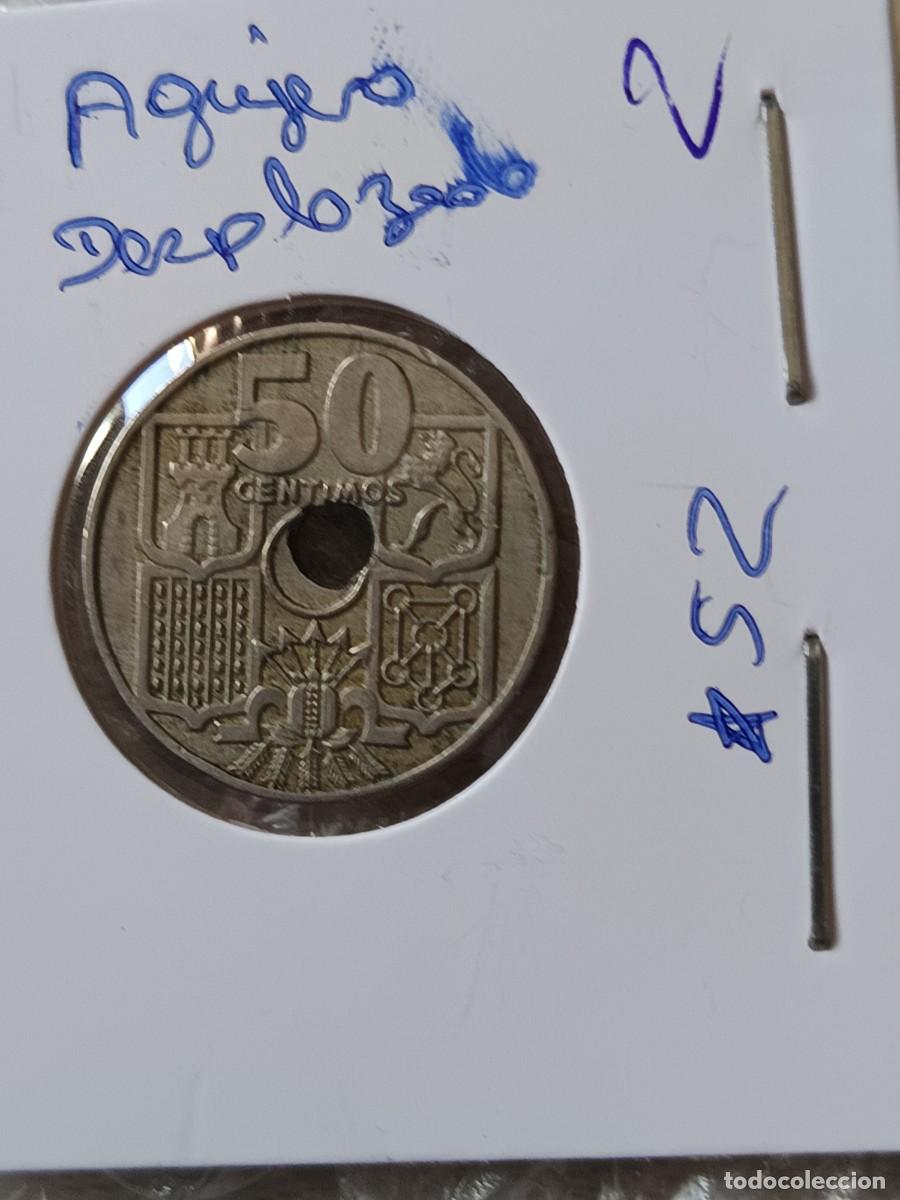 Monedas con errores: 4 monedas 50 c&eacute;ntimos agujero desplazada - Foto 8