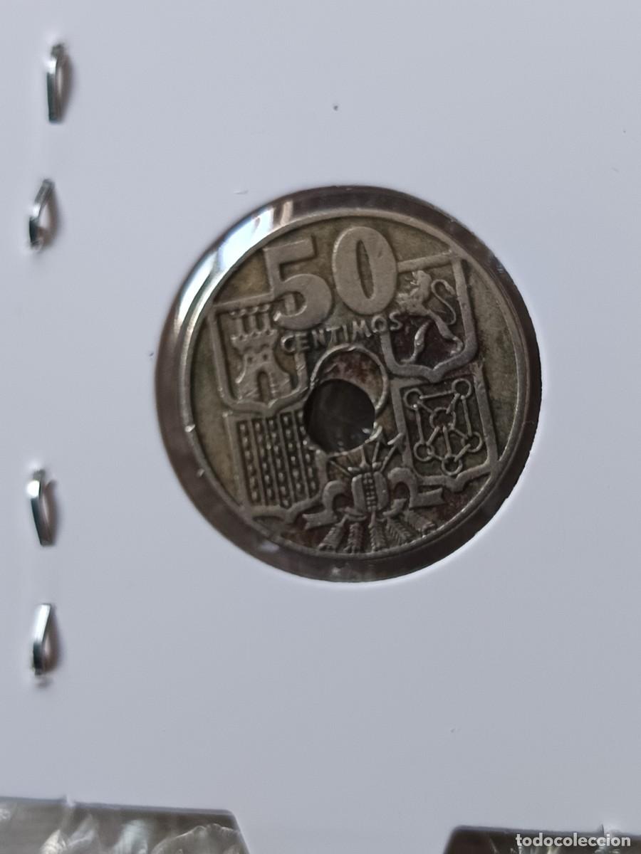 Monedas con errores: 4 monedas 50 c&eacute;ntimos agujero desplazada - Foto 11