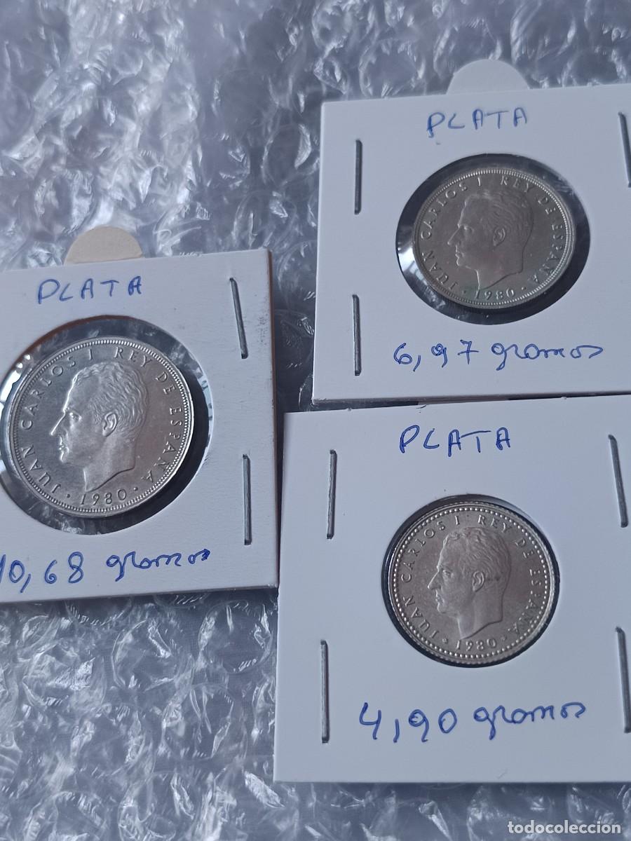 Coins with Errors: Monedas 25,5,1 pesetas en plata a&ntilde;o 1980