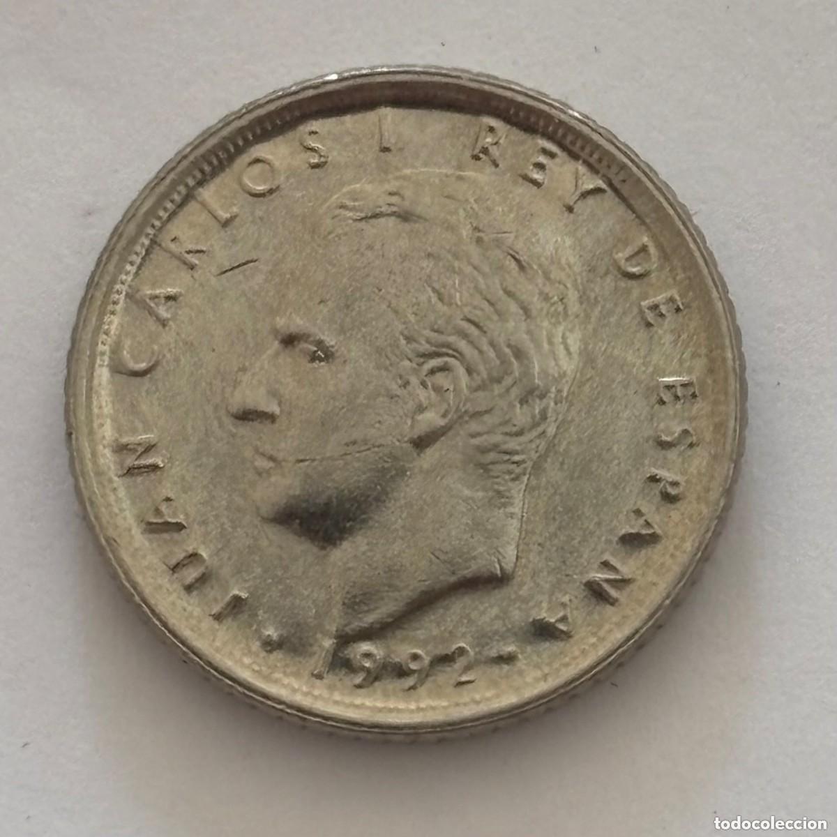 Monete con errori: MONEDA DE 10 PESETAS JUAN CARLOS I 1992 ERROR DE ACU&Ntilde;ACI&Oacute;N