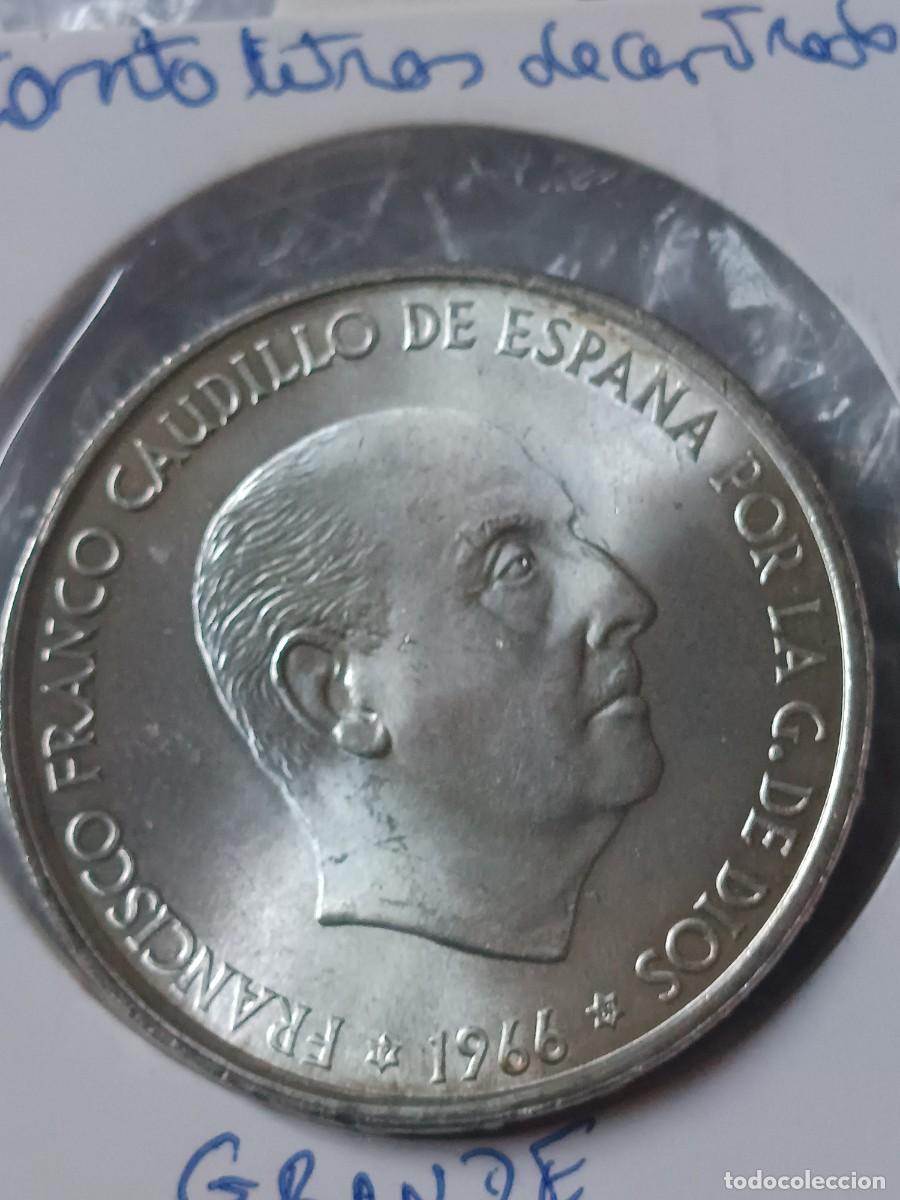 Monedas con errores: 3 monedas de 100 pesetas 1966 plata error - Foto 13