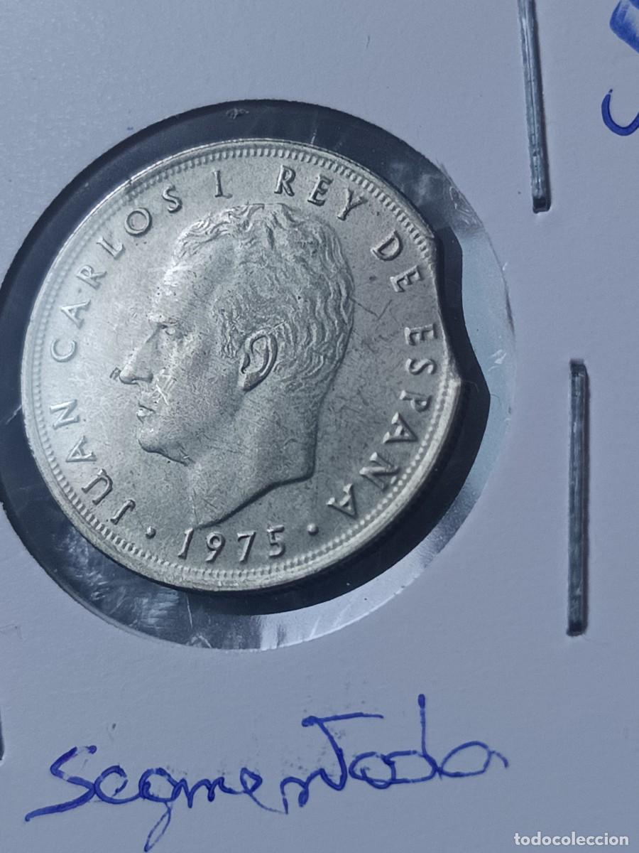 Monedas con errores: Lote 4 monedas 1 pesetas y 5 pesetas segmentadas - Foto 3